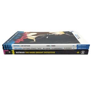 3 DC TPB Lot Batman Dark Knight Detective I Am Gotham Flash Lightning Strikes 2X